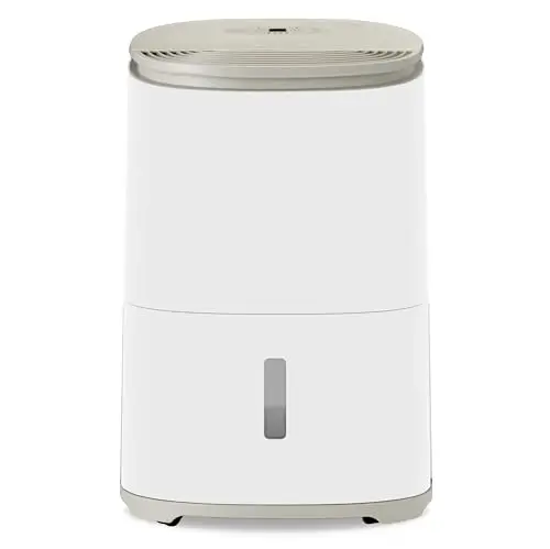 Image of MeacoDry Arete® One 10L Warm Pebble Dual Dehumidifier & HEPA air purifier for smaller sized houses or flats - prevents damp and condensation - ultra-quiet, low energy, laundry mode- five year warranty