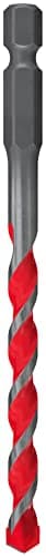 Image of fischer 561647 D-U Hex Universal Drill Bit, 10mm, 10/90/150, for Brick/Wood/Tiles/Plastics/Steel/Concrete, Red/Silver