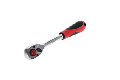 Image of Gedore Red R60000027 Flex Ratchet Handle Lever with Dual-Component Handle (Fine-Toothed with 72 Teeth Length 250 mm.), 1/2-Inch, Red/Black