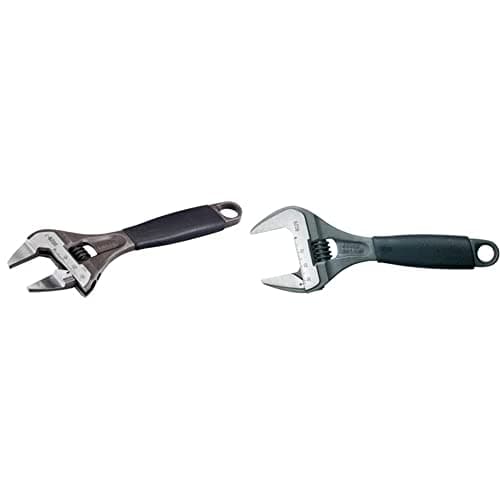 Image of Bahco 9029-T Slim Jaw Adjustable Wrench, 170mm Length & 9029 170mm 32mm Adjustable Wrench Extra Wide Jaw