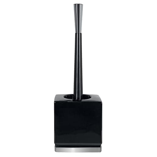 Image of Spirella Stoneware Roma Toilet Brush, Black/Silver