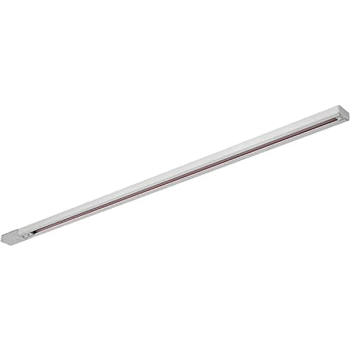 Image of 2m Commercial Lighting Display Track - Includes Live & Dead Ends - Silver Polycarbonate - Single Circuit - Aluminium Alloy Construction - Mains Voltage Track