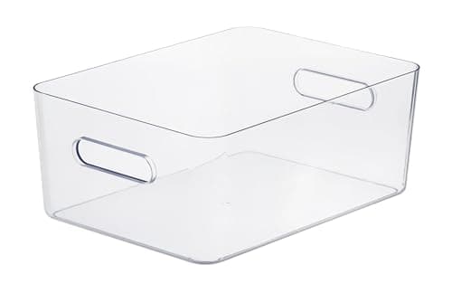 Image of SmartStore Compact Clear Storage Box L 15.4l | Large Transparent Organiser | Premium Quality for Space Saving | Stackable Versatile | Home Office Bathroom Living Room