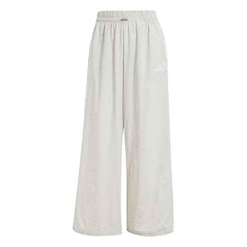 Image of adidas Women's Essentials 3-Stripes Lifestyle Woven Parachute Pants, Wonder Alumina/White, M