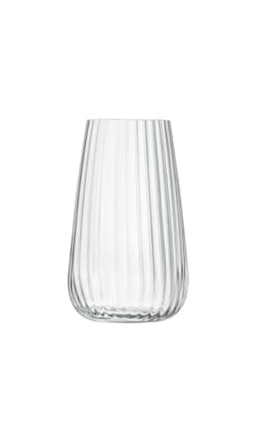 Image of Luigi Bormioli Optica Highball Glasses Set of 4 x 570ml: Hi Ball Crystal Glasses, Dishwasher Safe