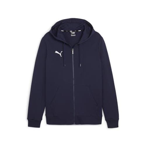 Image of PUMA Mens Teamgoal Casuals Hooded Jacket Sweat, Puma Navy-puma White, S EU