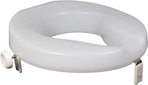 Image of Aidapt 50mm (2") Elevation Raised Comfortable Toilet Seat Easy Fit White