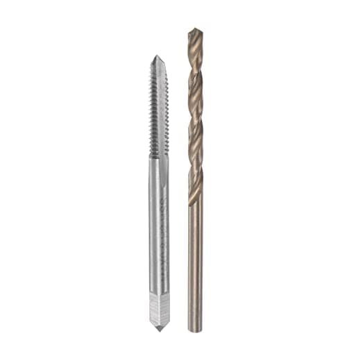 Image of sourcing map Tap & Bit Sets, M4 x 0.8 H2 Straight Flute Machine Thread Milling Tap, 3.2mm M35 Cobalt High Speed Steel (HSS-CO) Twist Drill Bit