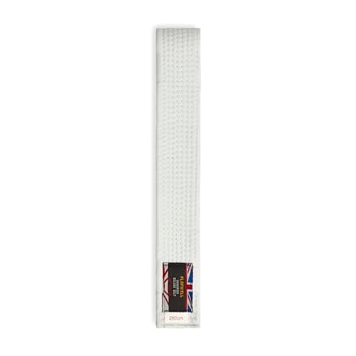 Image of Playwell Martial Arts Cotton Solid Coloured Grading Belt - (Karate, Judo Taekwondo) (White, 280cm)