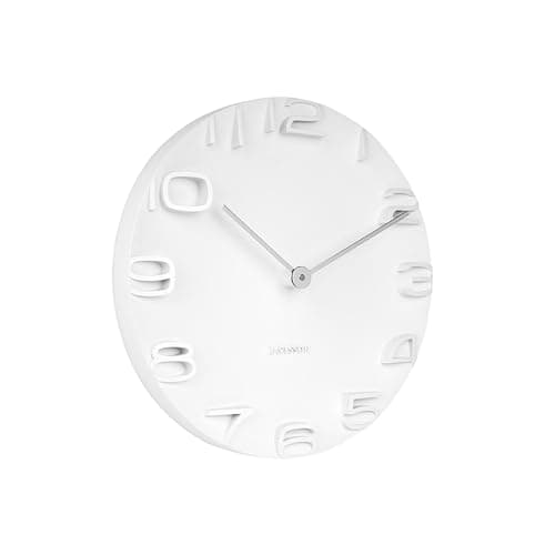 Image of Karlsson Wall Clock On The Edge White W. Chrome Hands, KA5311WH