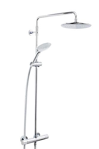 Image of Bristan CR SHXDIVFF C Carre Exposed Fixed Head Bar Shower with Diverter and Kit, Chrome