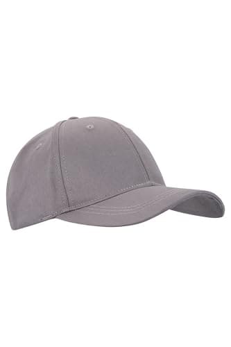 Image of Mountain Warehouse Mens Baseball Cap - 100% Cotton Cap Hat, Twill Design, Lightweight & Durable - for Spring Summer Travel & Outdoors Grey One Size