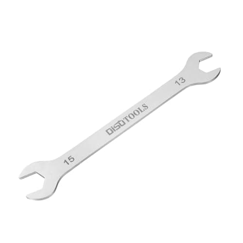 Image of sourcing map Thin Open End Wrench 13mm x 15mm Metric Sandblasting Plated 3cr13 Stainless Steel, Double Ended Slim Spanner for Household Maintenance and General Repairs