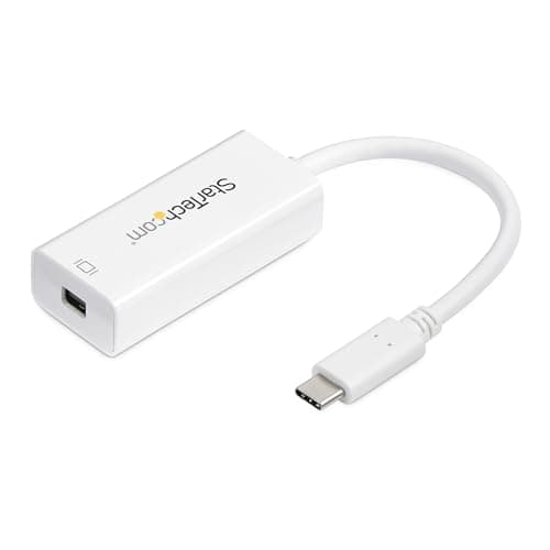 Image of StarTech.com USB-C to Mini DisplayPort Adapter - 4K 60Hz - White - USB 3.1 Type-C to Mini DP Adapter - Type-C to Mini DP Converter (CDP2MDP)