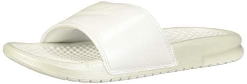 Image of Nike Wmns Benassi Jdi Metallic Qs, Women’s Fitness Shoes, Multicolour (Mtlc Summit Wht/Summit White 100), 6.5 UK (40.5 EU)