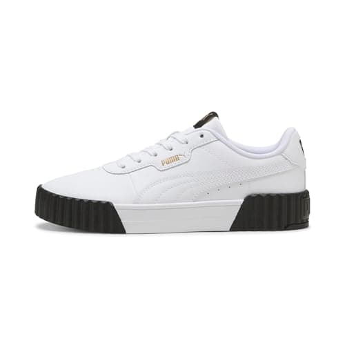 Image of PUMA Women's Carina 3.0 Sneaker, White Gold Black, 7 UK