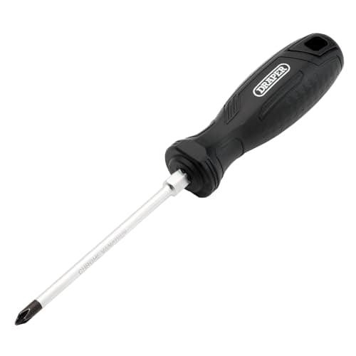 Image of Draper Phillips Hard Grip Screwdriver, PH1 x 100mm - 13492 - Magnetic Tip, CRV Blade