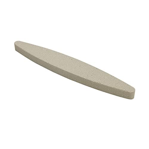 Image of IHIGOGOFA Sharpening Stone 230 mm (9''), 180 Grit Oval Whetstone for Sharpening Knives, Knife Sharpener Stone for Garden Tools Kitchen Knives Chisels Axes Beige