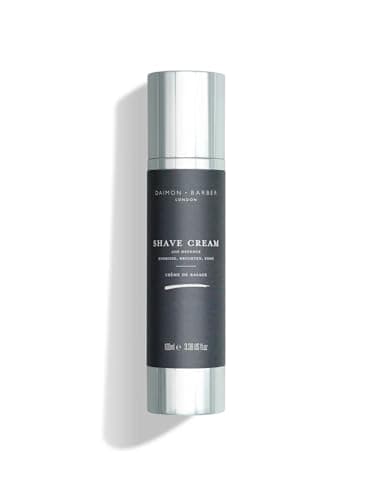 Image of Daimon Barber Age Defence Shave Cream for Men, Moisturises, Reduces Shaving Irritation and Improves the Appearance of Tired Skin, with Coconut Oil and Aloe Vera 100ml