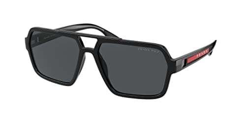 Image of Prada Sunglasses Linea Rossa Linea Rosa SPS 01X Black/Grey 59/16/145 Men's, 5av3m17, 59/16/145