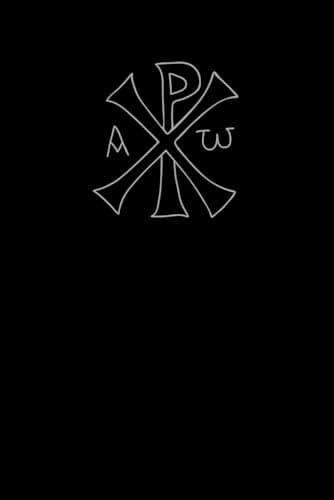 Image of Inspirational Christian/Catholic/Chi Rho Christ Black Lined Notebook / Composition Pad: For prayer and reflection purposes: Black Lined Journal, ... Office Gifts, Inspirational, Motivational