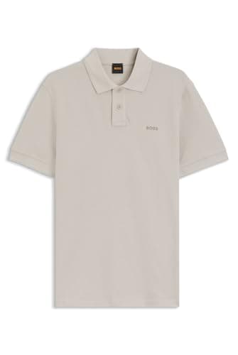 Image of BOSS Mens Prime Cotton-piqué Polo Shirt with Logo Detail