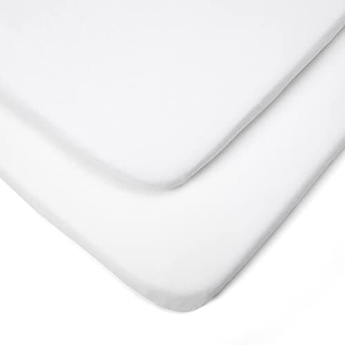 Image of Tutti Bambini Basics Fitted Sheets – 2 Pack | 100% Cotton | Suitable for 53 x 80cm to 60 x 90cm Crib | Essentials Range