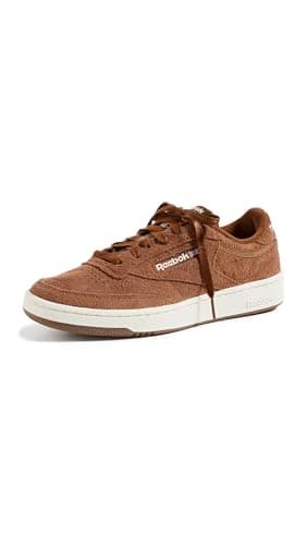 Image of Reebok Women's Club C 85 Classic Lace Up Sneakers, Collegiate Brown/Chalk/Reebok Lee 2, 3.5 UK