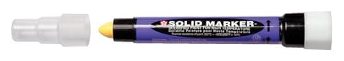 Image of SAKURA Solid Marker Slim Yellow - High Temp Permanent Paint Stick - 8 mm Diameter - Mark Dust Rust - Indoor Outdoor Use - Quick Dry Virtually Odorless