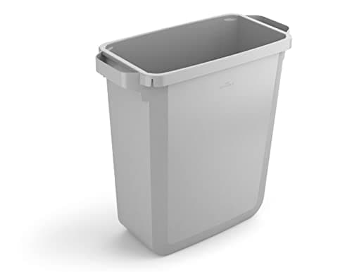Image of Durable DURABIN Waste Bin Eco Grey - 60 Litre - Blue Angel Certified - Made from Recycled Plastic - Ideal for Waste Collection or Recycling