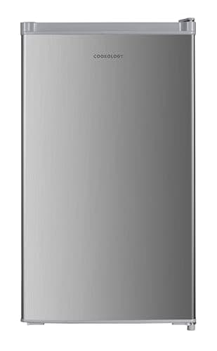 Image of Cookology UCIB80 Undercounter Freestanding Fridge 80 Litre Capacity, Features an Adjustable Temperature Control and Legs, Reversible Door and Ice Box - in Silver