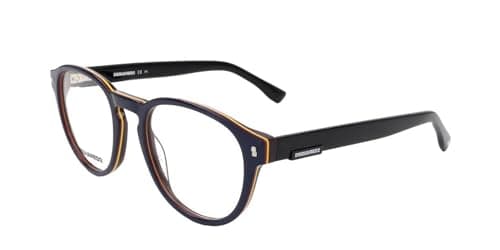 Image of DSQUARED2 D2 0049 Glasses, Blue Black, 51 for Men, blue black