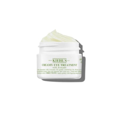 Image of Kiehl's Creamy Eye Treatment with Avocado, Rich Under Eye Cream, With 75% More Avocado Oil, Rich in Essential fatty Acids, Energising Caffeine, Vitamins B and E, (Full Size or Bundle)