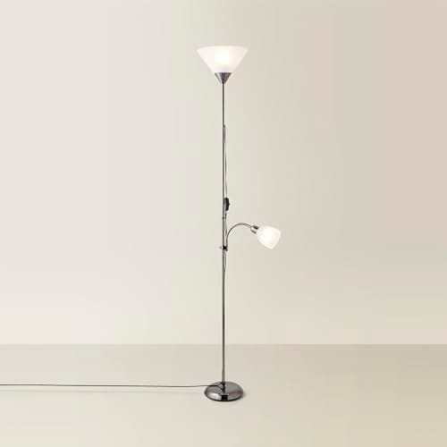 Image of MiniSun | Modern Black Brushed 2 Way Mother/Father and Child Floor Lamp | Floor Lamps & Torchieres, Home Décor & Improvement Essential | Includes LED Bulbs