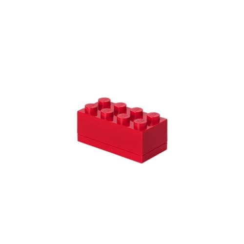Image of LEGO Mini Box 8 Knobs Red - Versatile Small Storage Box for Snacks, Jewellery, Hair Accessories, and Souvenirs - Safe, Easy to Clean, 46 x 92 x 43 mm
