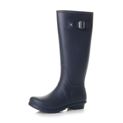 Image of AJVANI womens ladies rubber festival waterproof wellington rain boots wellies size 4 37