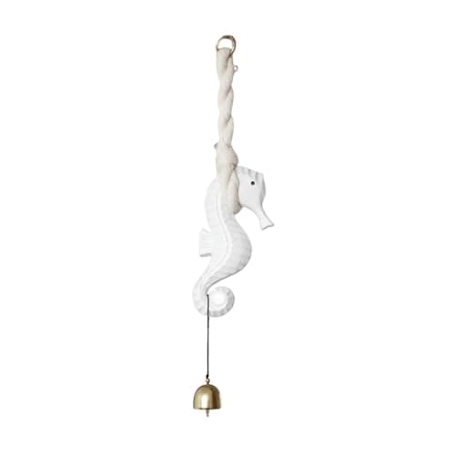 Image of Hanging Doorbell in The Shape of A Seahorse, Ideal As A Door Hanger for, Entrances Or Offices, White