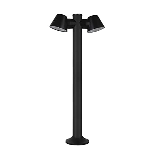 Image of Forlight Cone Outdoor Twin Bollard Black, IP54