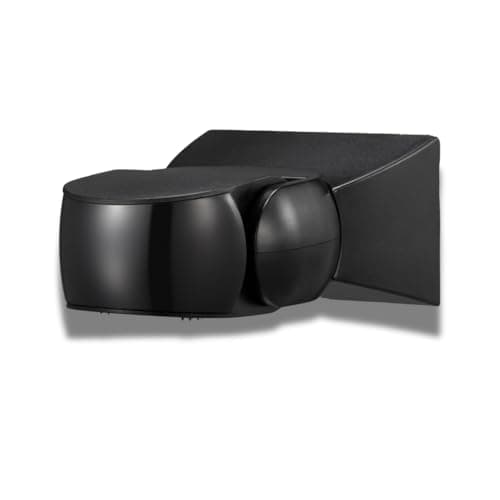 Image of Evoges EvoSense Black PIR Motion Sensor, IP65 Outdoor use, 180° Degree 12m motion detection range, 300W LED compatible, Up and down swivel adjustment, Surface wall mounted