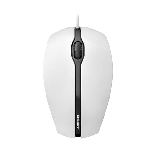 Image of CHERRY GENTIX CORDED, Wired Mouse, Precise Scroll Wheel, Optical Sensor, Symmetrical Design for Left and Right-Handers, Cable 1.8 m, USB 2.0 White-Grey