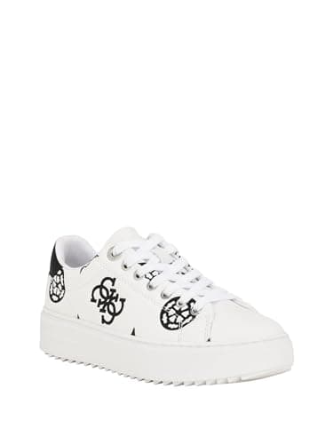 Image of Guess Women's Denesa Sneaker, White 145, 7 UK