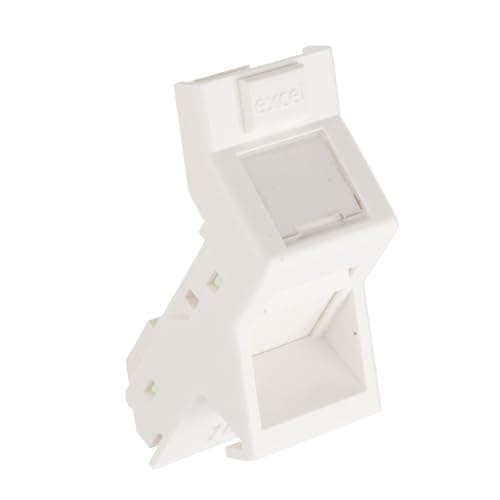 Image of Excel Euro Mod Angled Shutter for RJ45 Keystone Jack FacePlate 25mm x 50mm White