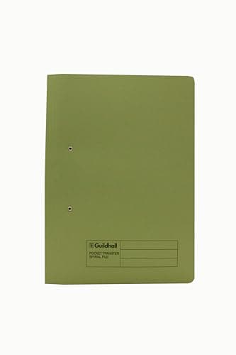Image of Exacompta - Ref 211/9062Z - Guildhall - Pocket Spiral File, 325 x 357mm, 315gsm Heavyweight Manilla, A4 & Foolscap, Right Hand Pocket, Blue Angel Certified - Green, Pack of 25