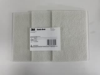 Image of Genuine 3M White Scotch-Brite - Light Duty Hand Pad (Pack 3) Free P & P