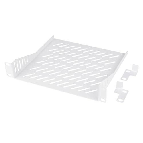 Image of GeeekPi 1U Server Rack Shelf, 10-inch 200mm Depth Universal Rack Mount Shelf, Vented Cantilever Tray for 10 inch Server & Network Cabinets and DeskPi RackMate T1/T0