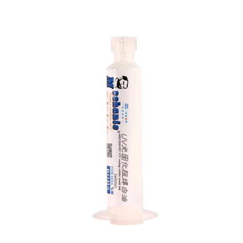 Image of MASUNN Mechanic White Green Yellow Red Blue Black Uv Curable Solder Mask 10Cc For Pcb Bga Circuit Board Protect Soldering Paste Flux Cream Welding Fluxes Oil-#05 white