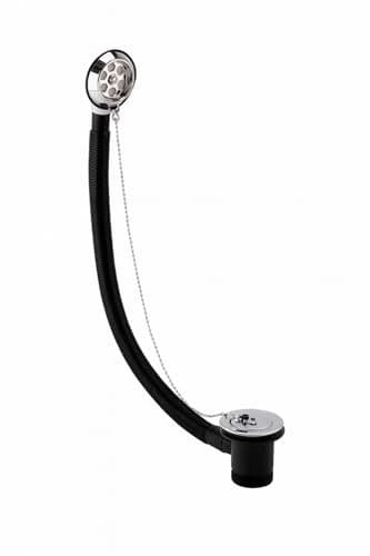 Image of Bath Combined Waste with Overflow and Parking Plug - Chrome Finish with Chain & Plug System