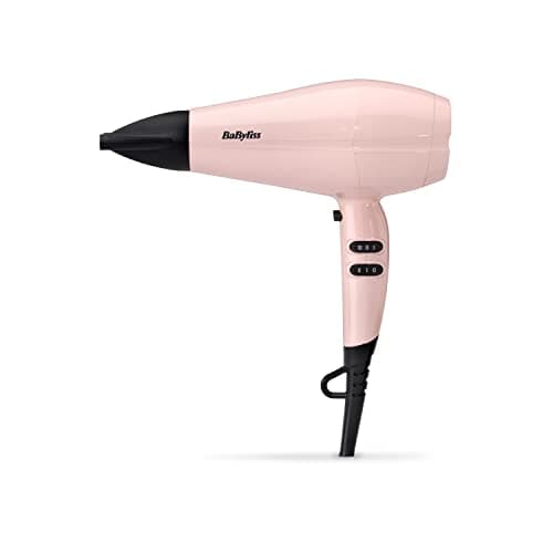Image of BaByliss Rose Blush 2200W Hair Dryer, Powerful Drying, Ionic, Lightweight Hair Dryer, Pink