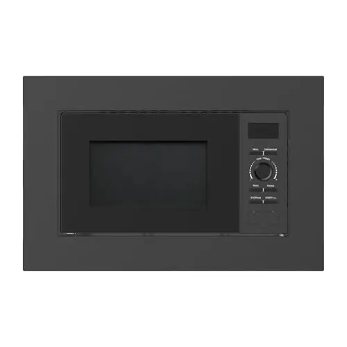 Image of Cookology CBM20LBK Built-in Integrated Microwave Oven in Black - 20 Litre Capacity - 25.5cm Turntable - 800W Power - 5 Power Levels - 8 Auto Cooking Programs - Defrost Function - Child Lock