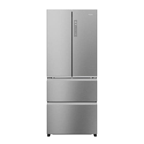 Image of Haier FD 70 Series 3 American Fridge Freezer - Platinum Inox - E Rated